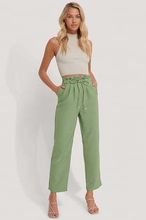 Mint Rope Detailed Trousers