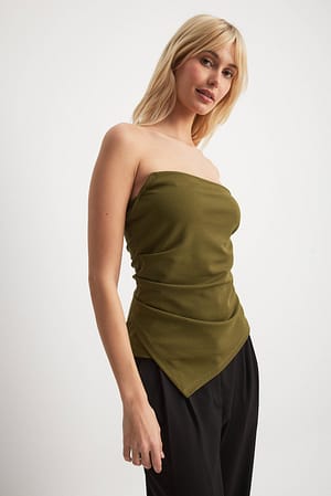 Green Tube Jersey Top