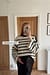 Oversized Striped Knitted Sweater