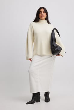 Turtleneck Knitted Sweater Outfit