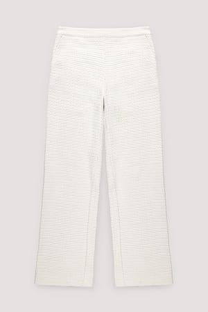Tweed Trousers Offwhite | NA-KD