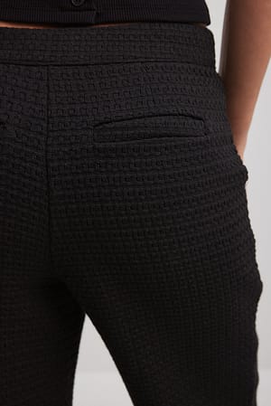 Tweed Trousers Black | NA-KD