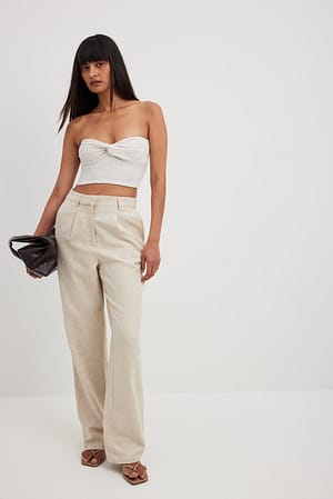 Twist Structure Tube Top Outfit
