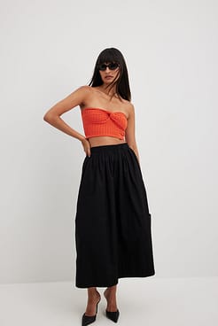 Twist Structure Tube Top Outfit