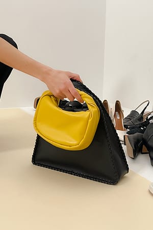 Twisted Rounded Mini Handbag Yellow | NA-KD