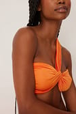Orange Twisted Front Top