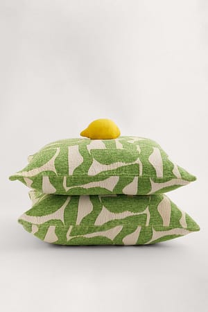 Green Two Coloured Cushion Cover