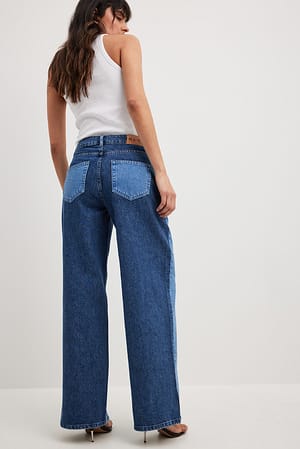 Two Coloured Jeans Blue | NA-KD