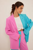 Colorblock Tofarvet oversized blazer