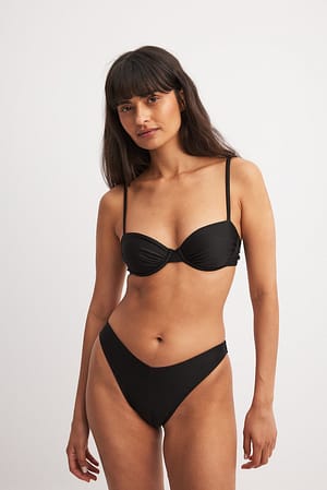 Black Braguita de bikini en forma de V