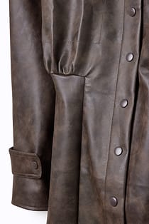 NWT Karlie Brown Faux Leather Dress