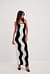 Wavy Striped Knitted Maxi Dress