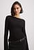 Wavy Structure Wide Sleeve Top