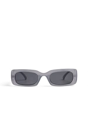 Dusty Blue Óculos de Sol Reciclados Largos de Look Retro
