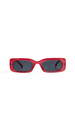 Dusty Red Szerokie okulary przeciwsłoneczne z recyklingu w stylu retro