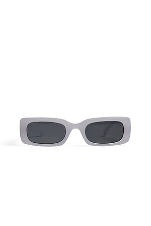 Cloud White Szerokie okulary przeciwsłoneczne z recyklingu w stylu retro