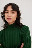 Green Wide Sleeve Sweater