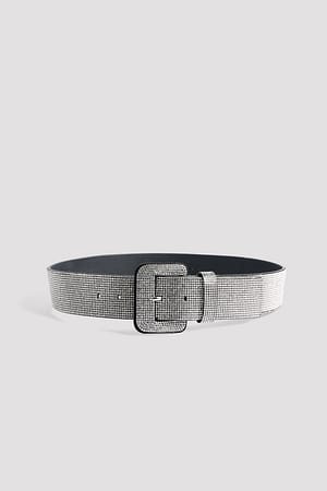 Black/Silver Cintura larga brillante