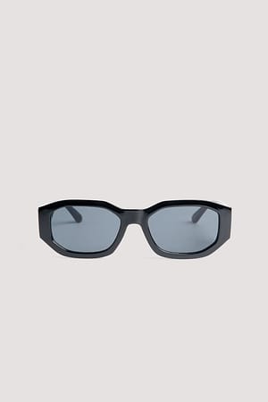 Black Brede firkantede solbriller