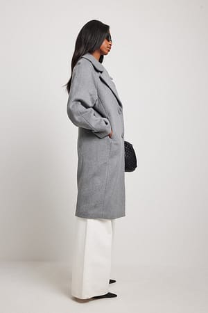 Grey Luźny płaszcz