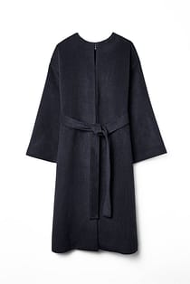 Wool Blend Oversized Kimono Coat Blue | NA-KD