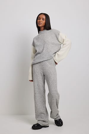 Grey Pantaloni in misto lana