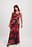 Kopertowa sukienka maxi z dekoltem w serek