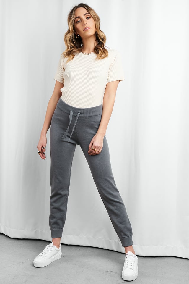 Ty Knitted Pants Grey