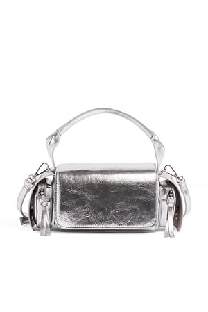 Silver Bolsa com bolso e fecho