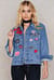 Oversized Denim Jacket With Patches