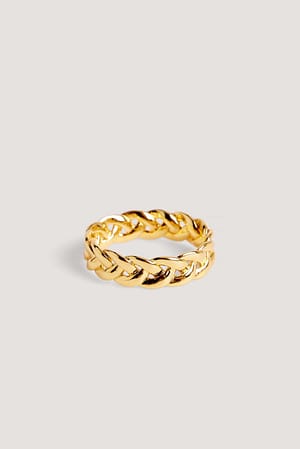 Gold 18K-vergoldeter geflochtener Ring