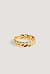 18K-vergoldeter geflochtener Ring