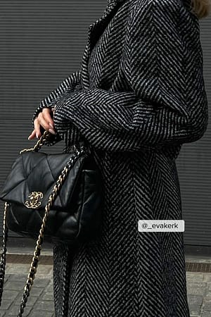 Black/White Tweed Bold Coat