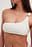 Goudkleurige bikinitop met one-shoulder