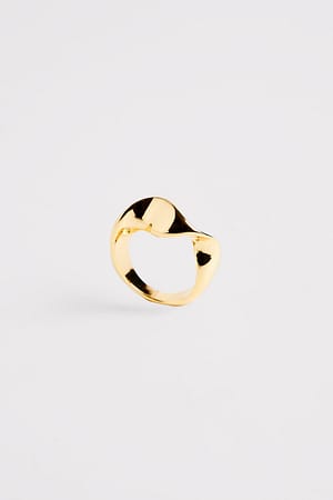 Gold Vergoldeter Chunky Ring