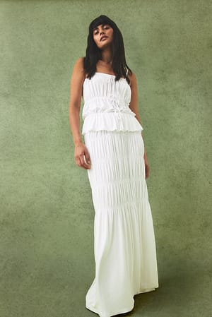 White Maxi gonna in jersey