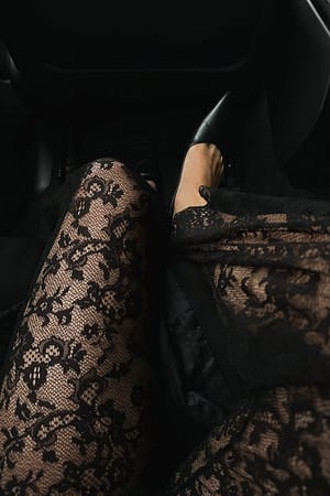 Black Lace Trousers