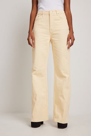 Yellow Bootcut Jeans mit hoher Taille