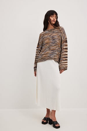 Multicolor Loose Knitted Oversized Sweater
