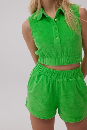 Bright Green Terry-Top