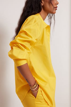 Yellow Camicia in cotone oversize