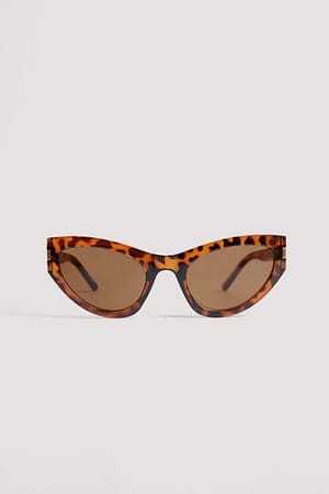 Tortoise Pointy Chunky Cat Eye Sunglasses
