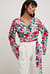 Chiffon blouse met uitlopende mouwen en print