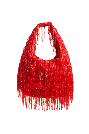 Red Small Beaded Bag