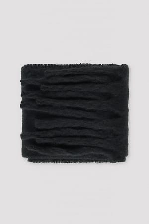 Black Weicher, geflochtener Schal