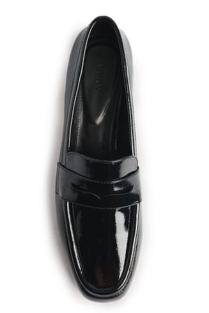Black Squared Toe Loafers