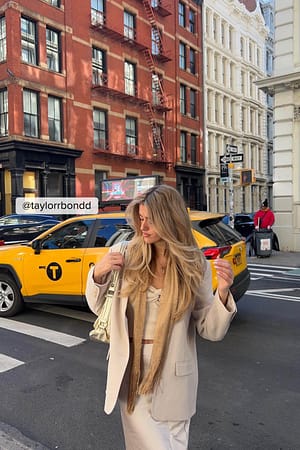 Beige Relaxed Oversized-Fit Blazer